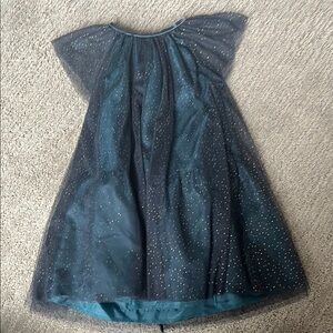 Elegant Blue Kids Dress with Sparkle Accents